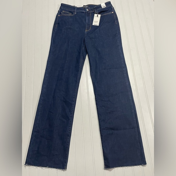 NWT Judy Blue High Waist Raw Hem Vintage & Back Darts Detail Straight Leg Jeans - Picture 8 of 14